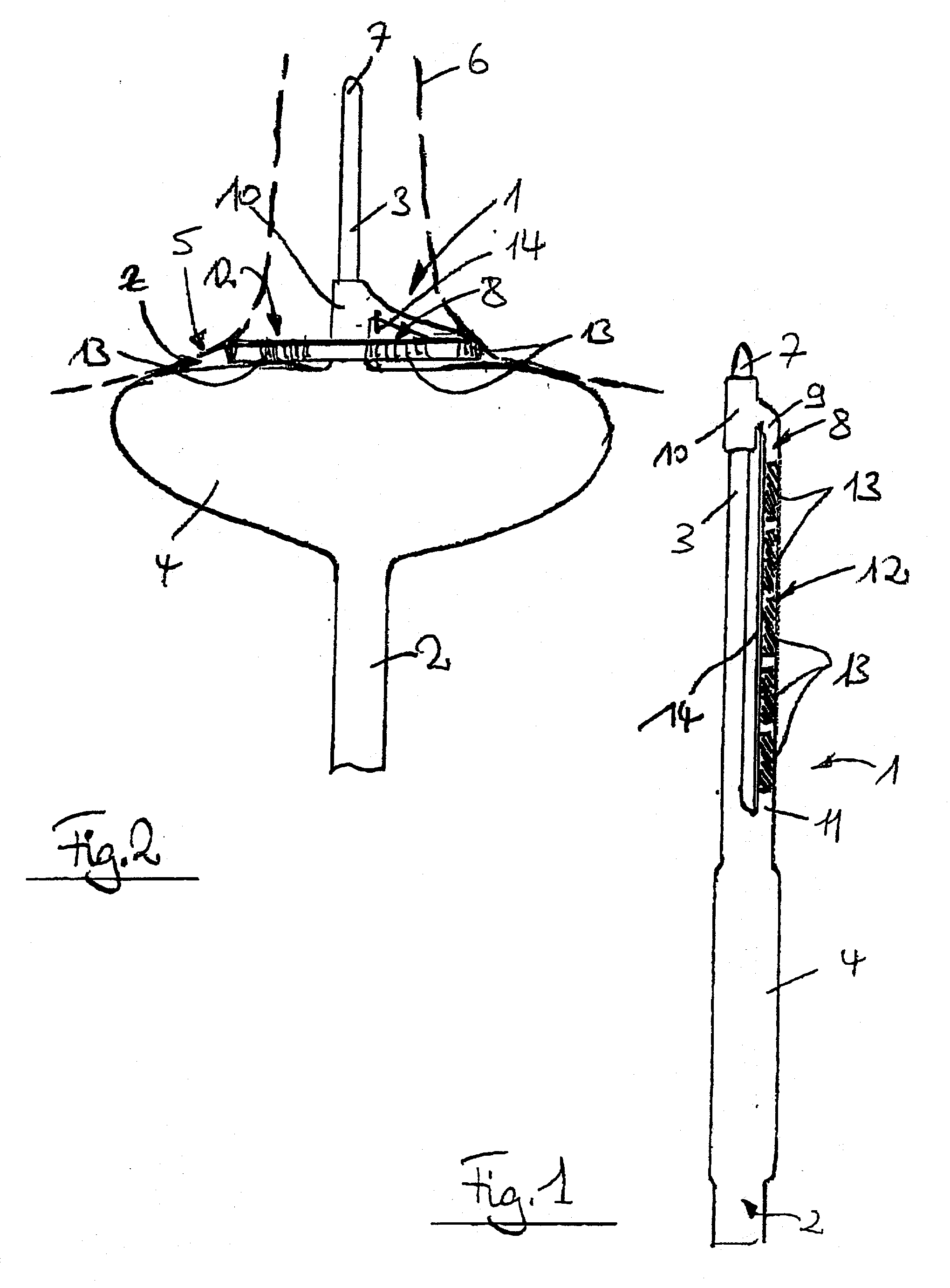 Ablation device for cardiac tissue, especially for forming a circular lesion around a vessel orifice in the heart