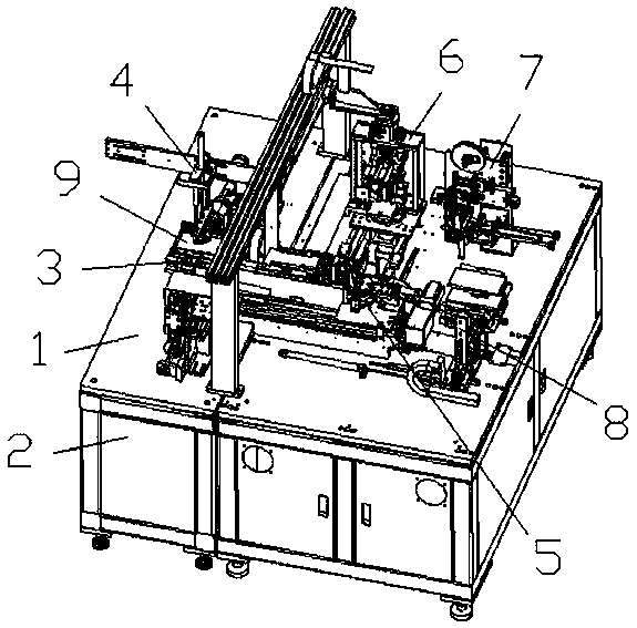 Battery taping machine capable of overturning and emptying