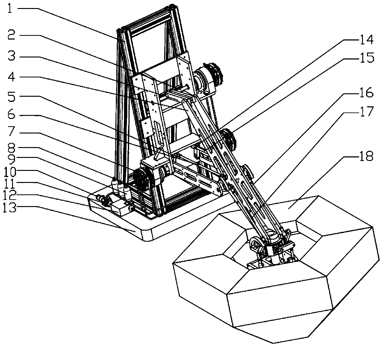 Three-degree-of-freedom wave power generation device