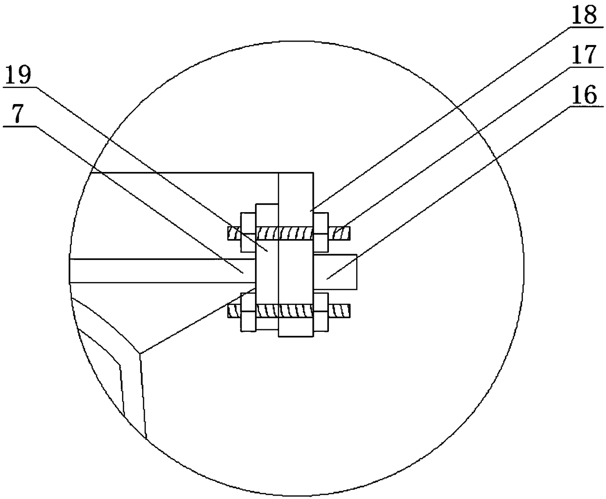 Novel airplane push rod type handbrake mechanism