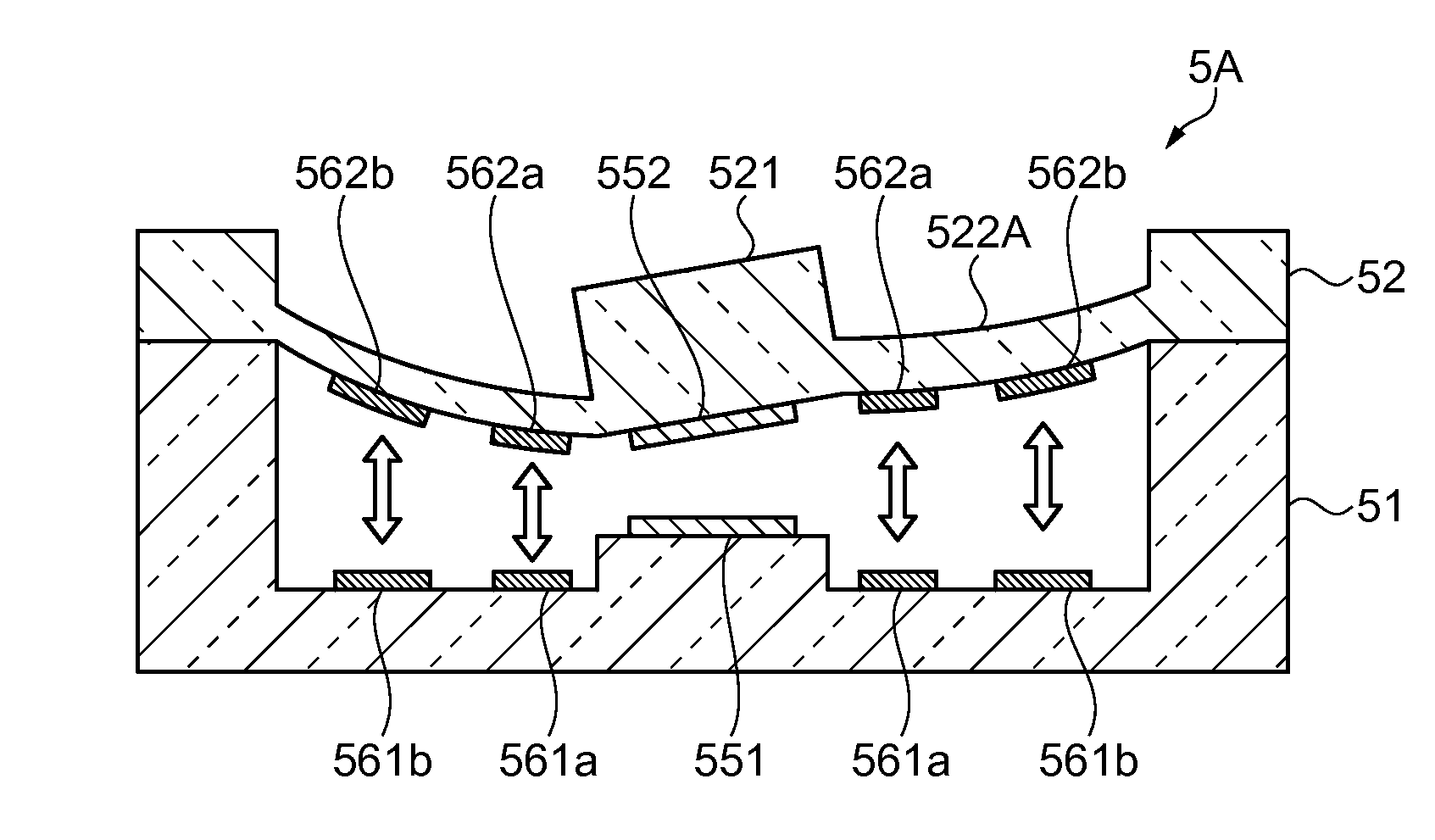 Variable-wavelength interference filter, optical filter device, optical module and electronic apparatus