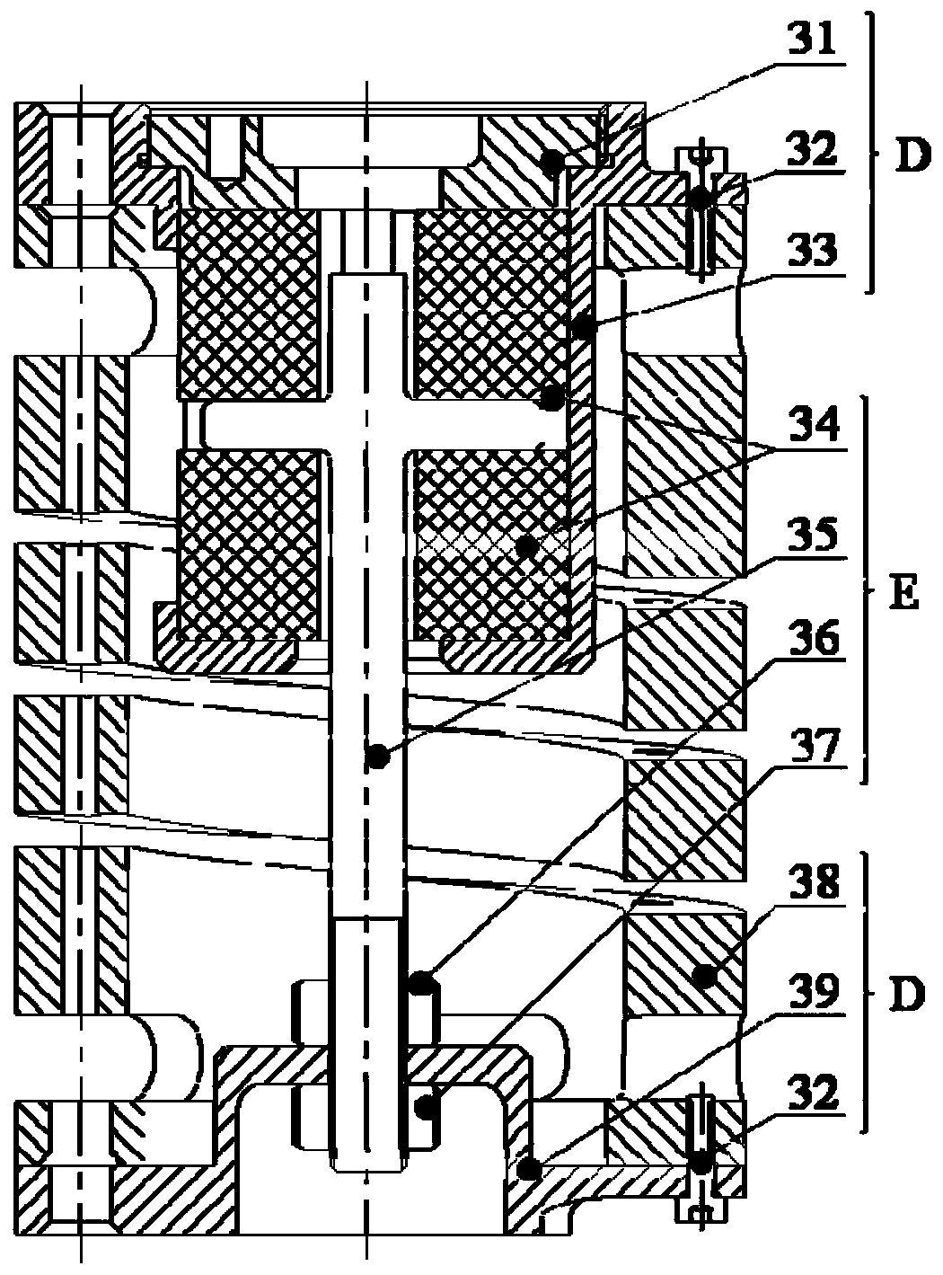 Launch section vibration attenuation and orbital section vibration isolation integrated load supporting device