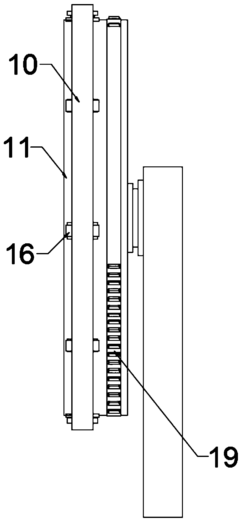 Isometric pile driver with adjustable transmission ratio