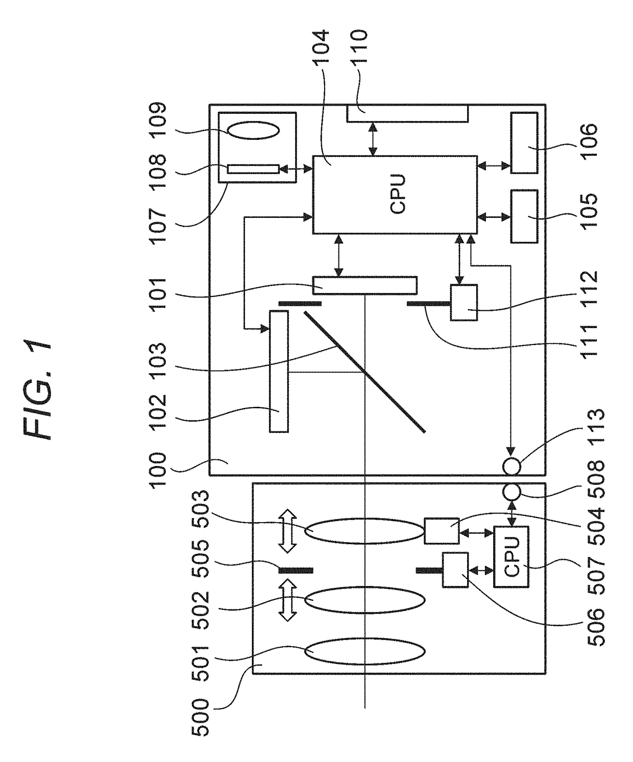 Imaging apparatus with two image sensors