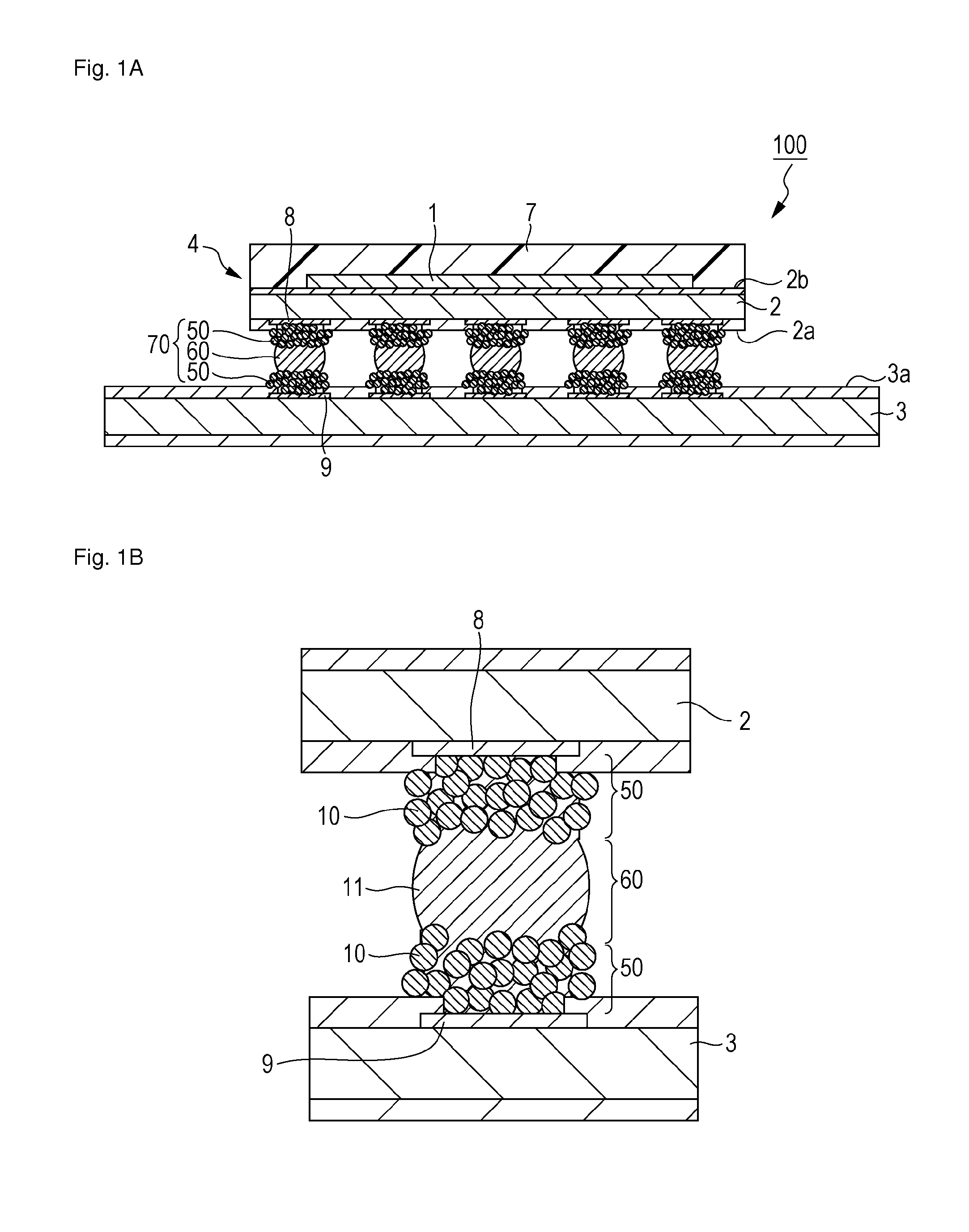 Stacked type semiconductor device and printed circuit board