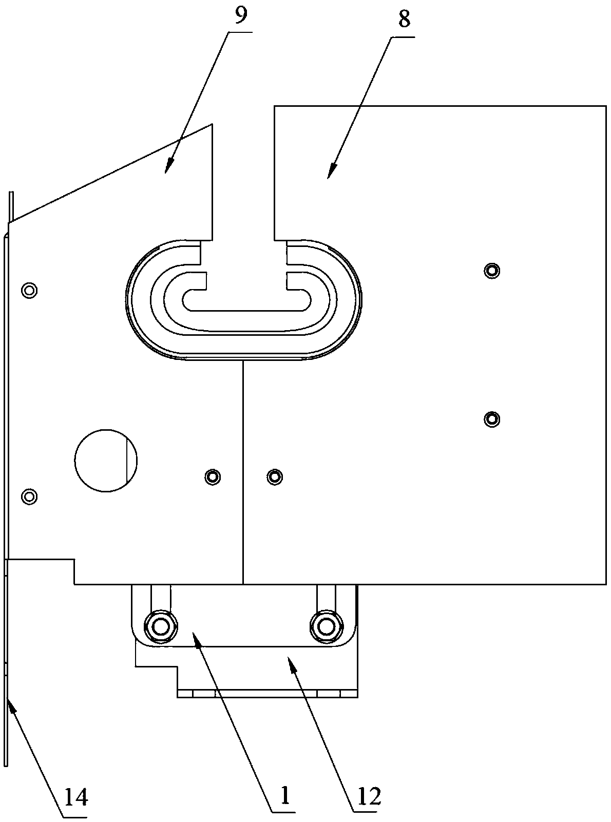 Hand strap outlet and inlet device for escalator