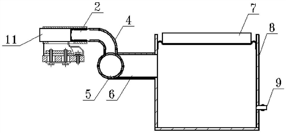 A pressure-equalizing constant-pressure carbon brush support device