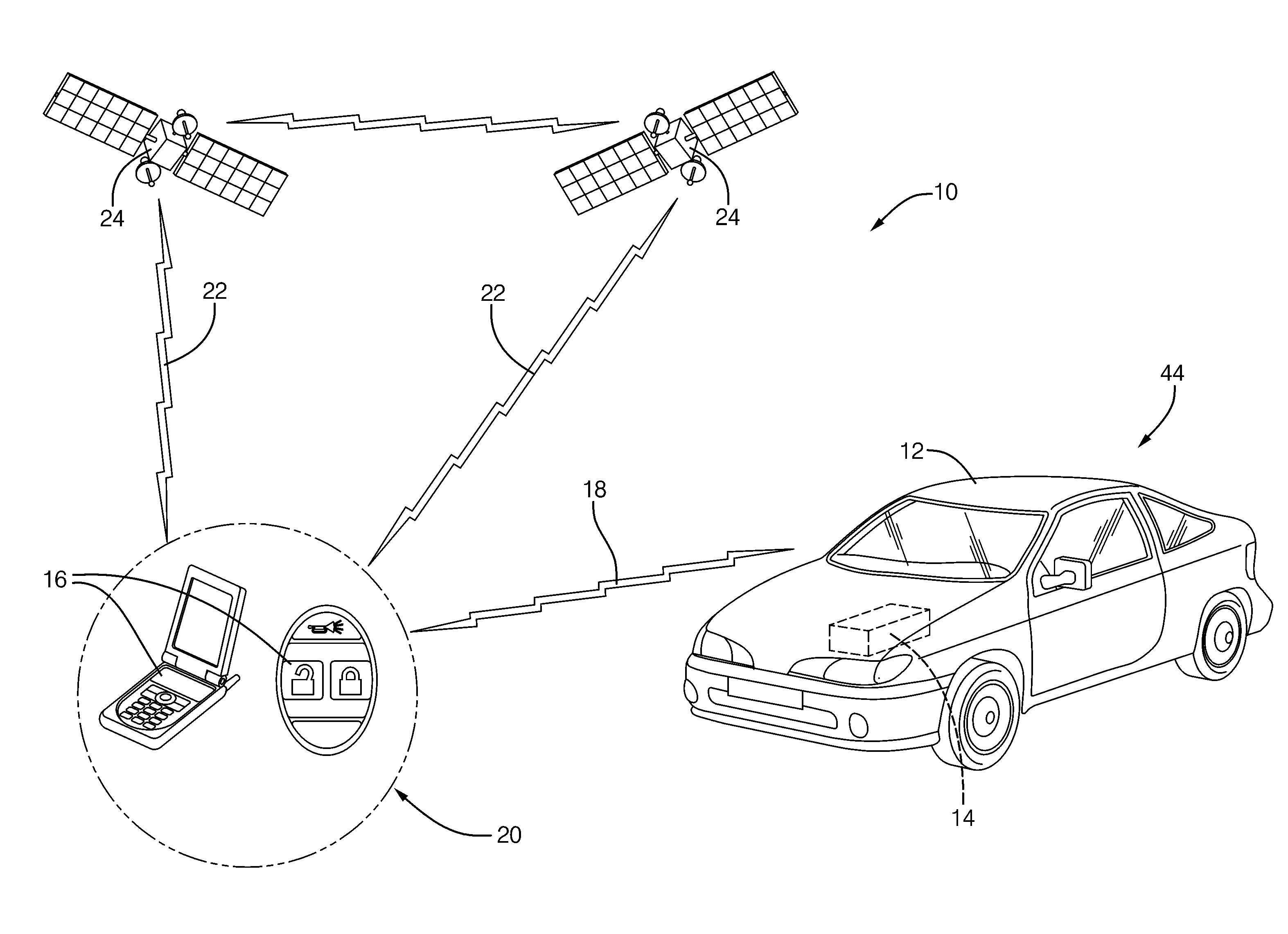 Vehicle security system and method of operation based on a nomadic device location