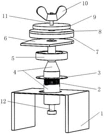 A viscose curing device for annular piezoelectric transducer