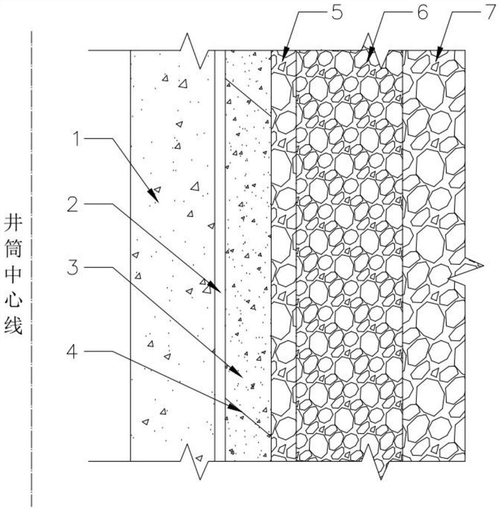 Combined bearing double-layer well wall and construction method thereof