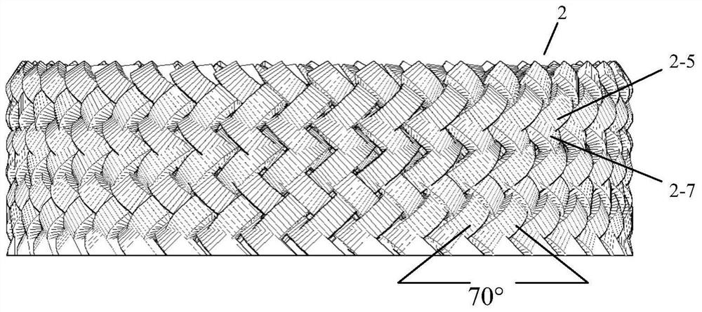 Flexible vertical pipe and interlaced tensile armor layer thereof