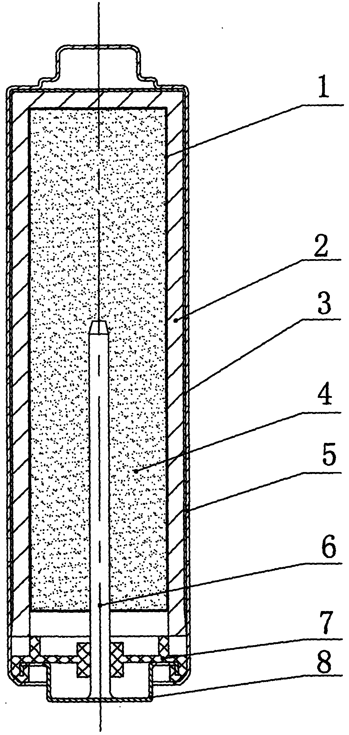 Novel method for sealing cylindrical zinc-air battery