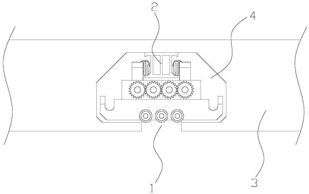 Split type crossed guide rail sliding block