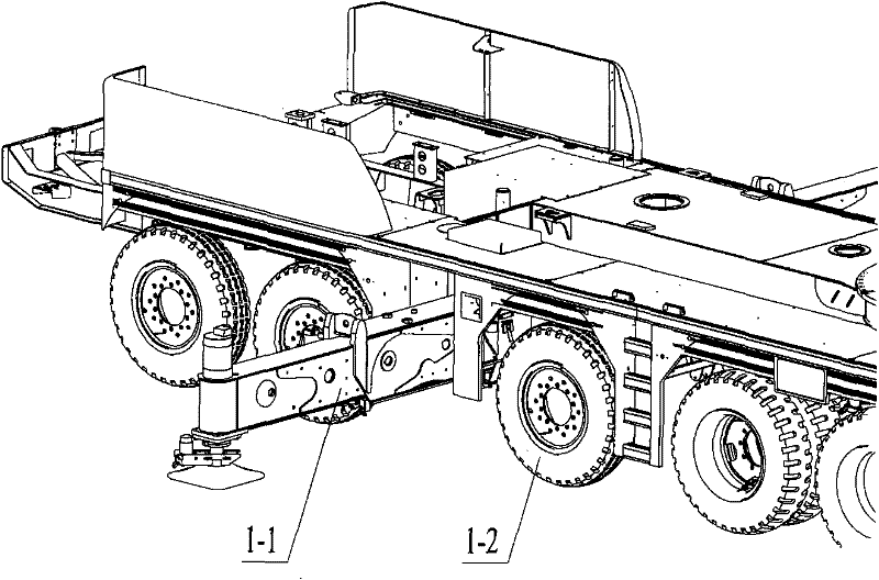 Leg adjusting device and mobile crane