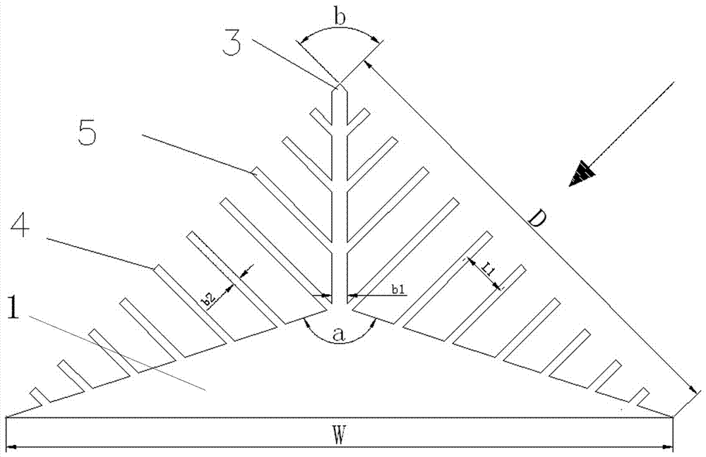 A heat sink for electronic components with a triangular cross-section