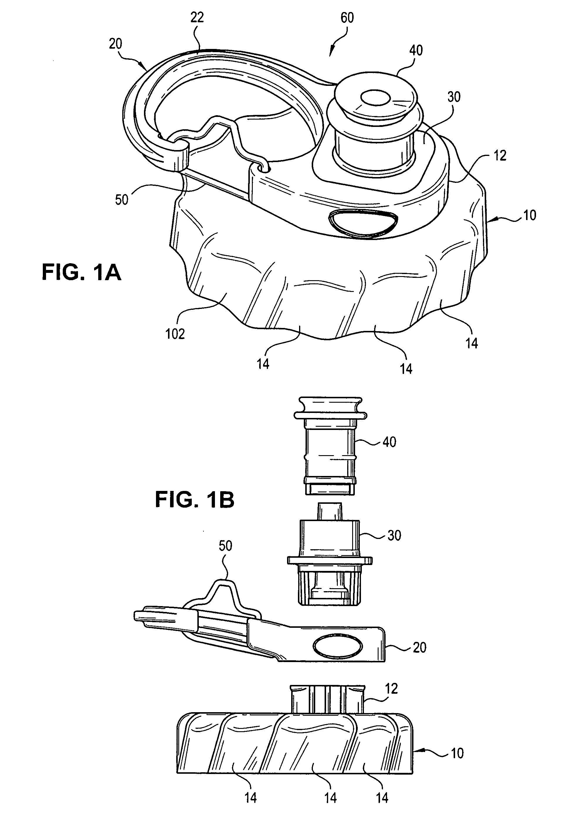 Attachable container having openable snap ring