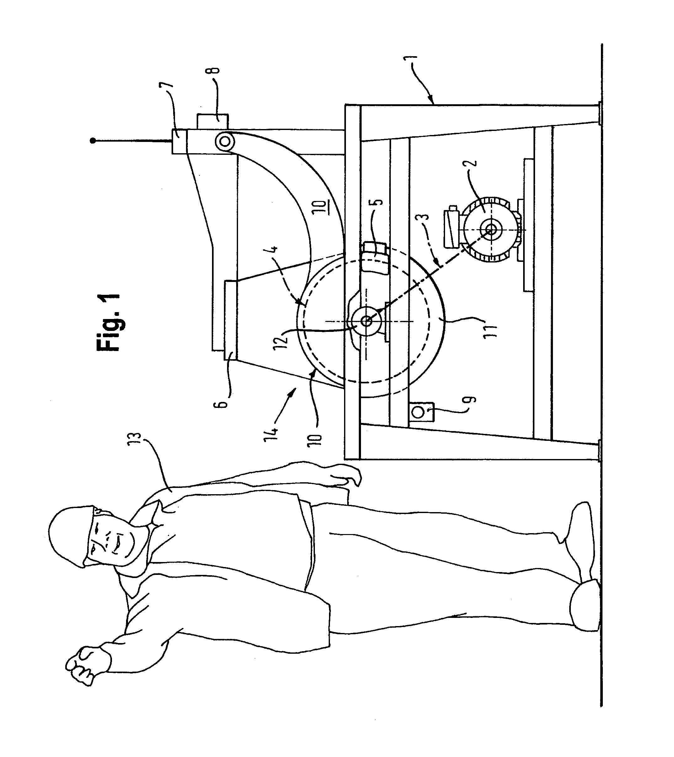 Safety brake device for moving machine elements