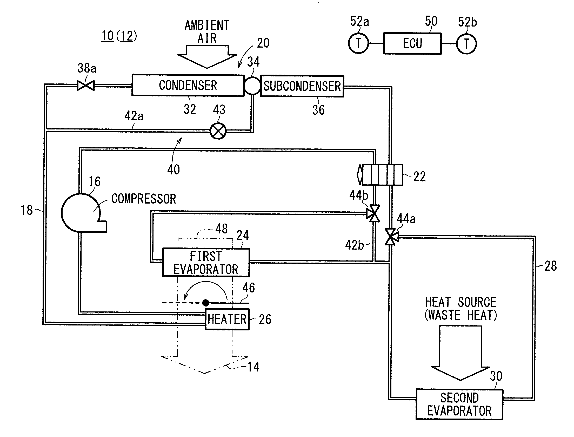 Operation method of heat pump-type vehicle air conditioning system