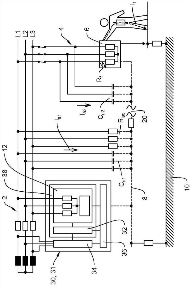 Methods and devices for detecting disconnection of protective conductor connection