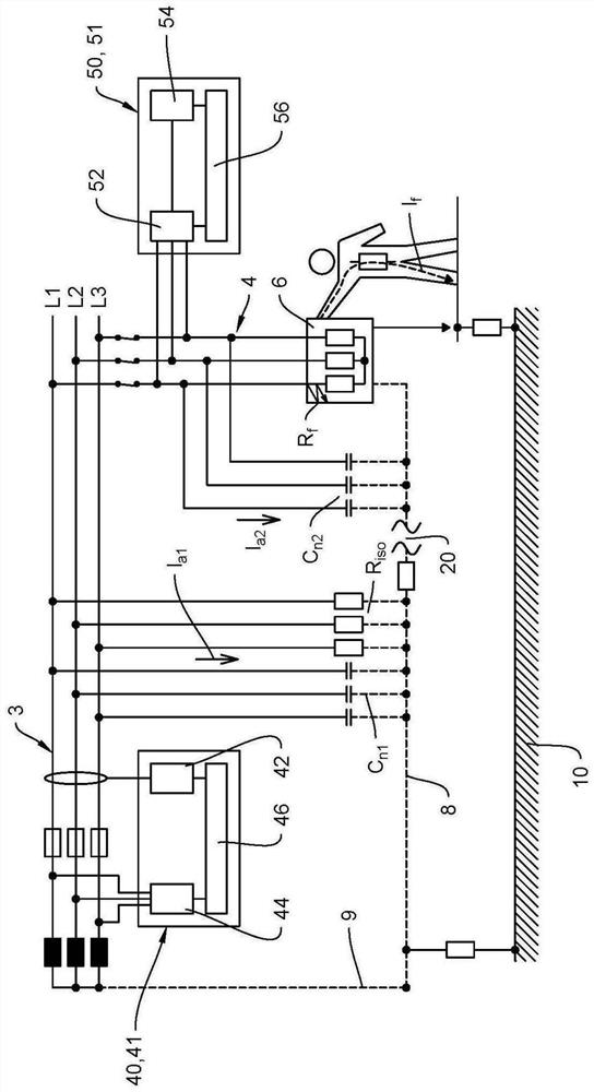 Methods and devices for detecting disconnection of protective conductor connection