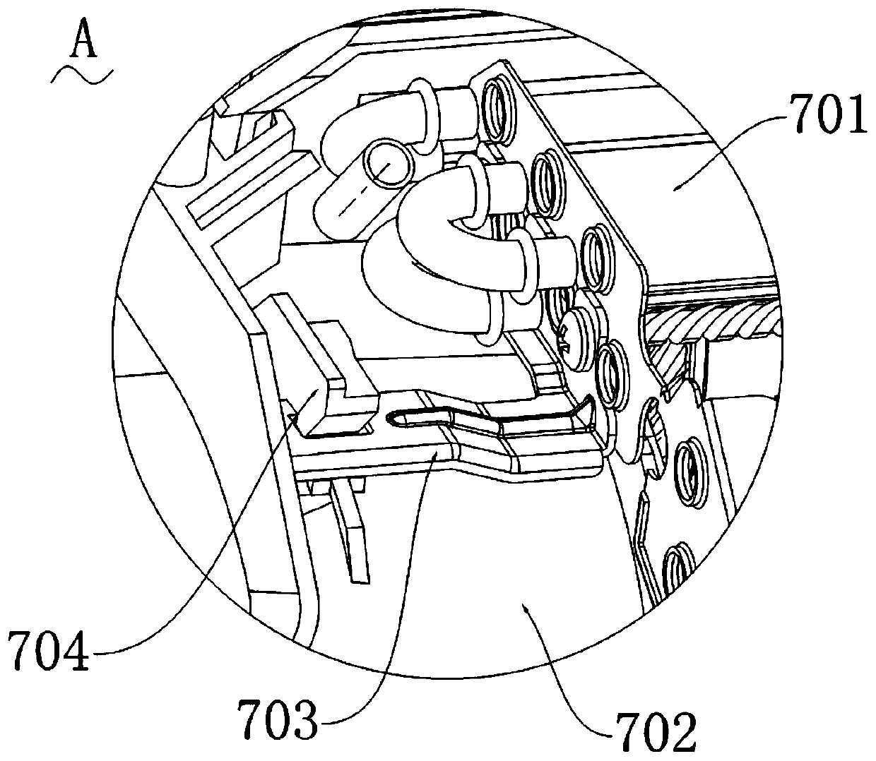 Evaporator fixing structure and air conditioner