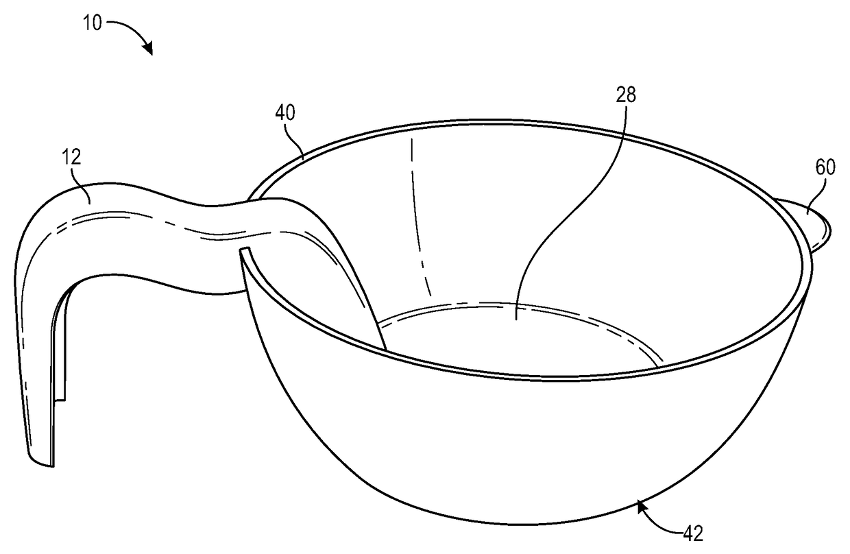 Manicure bowl having ergonomic wrist rest