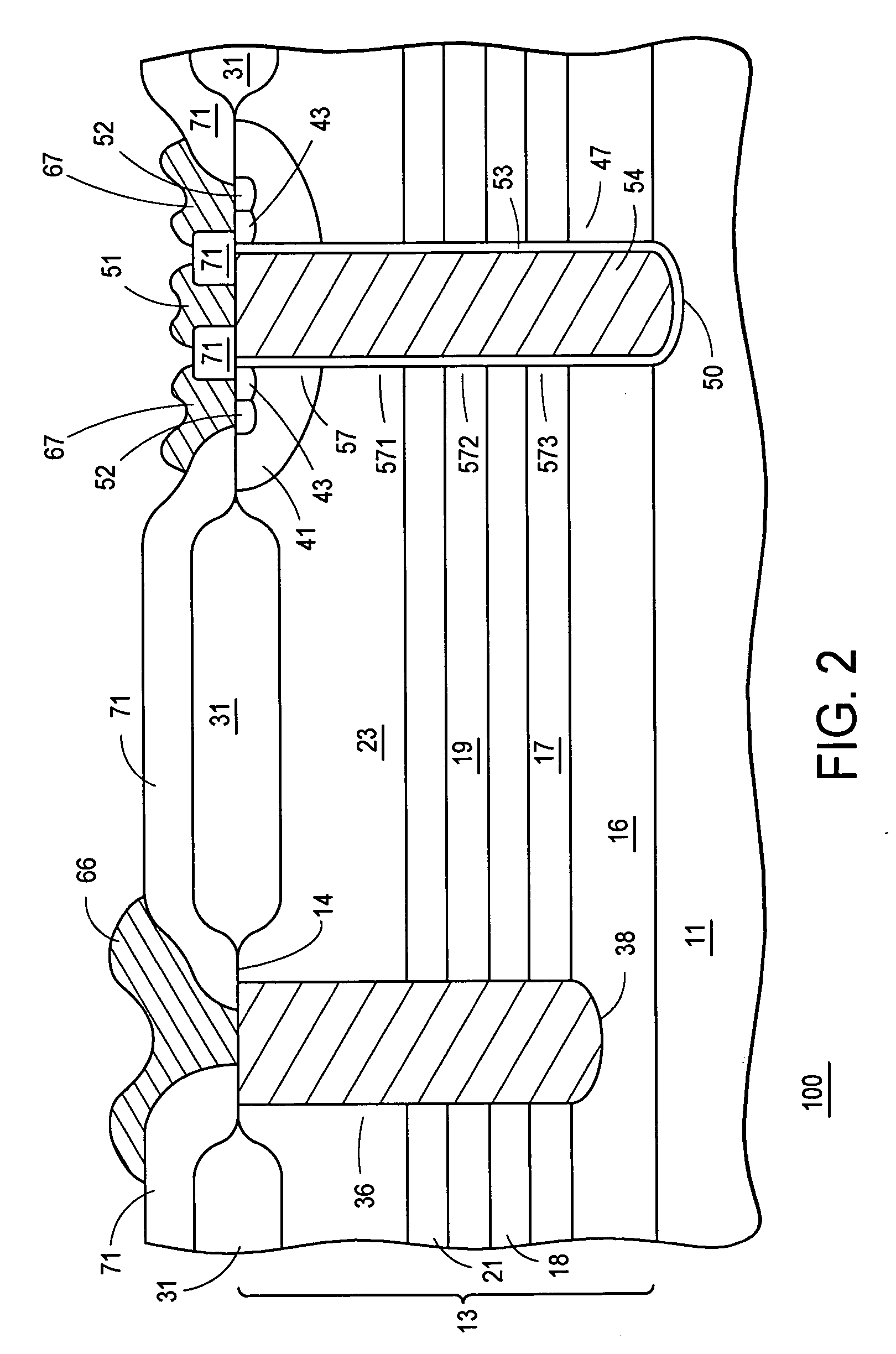High voltage lateral FET structure with improved on resistance performance