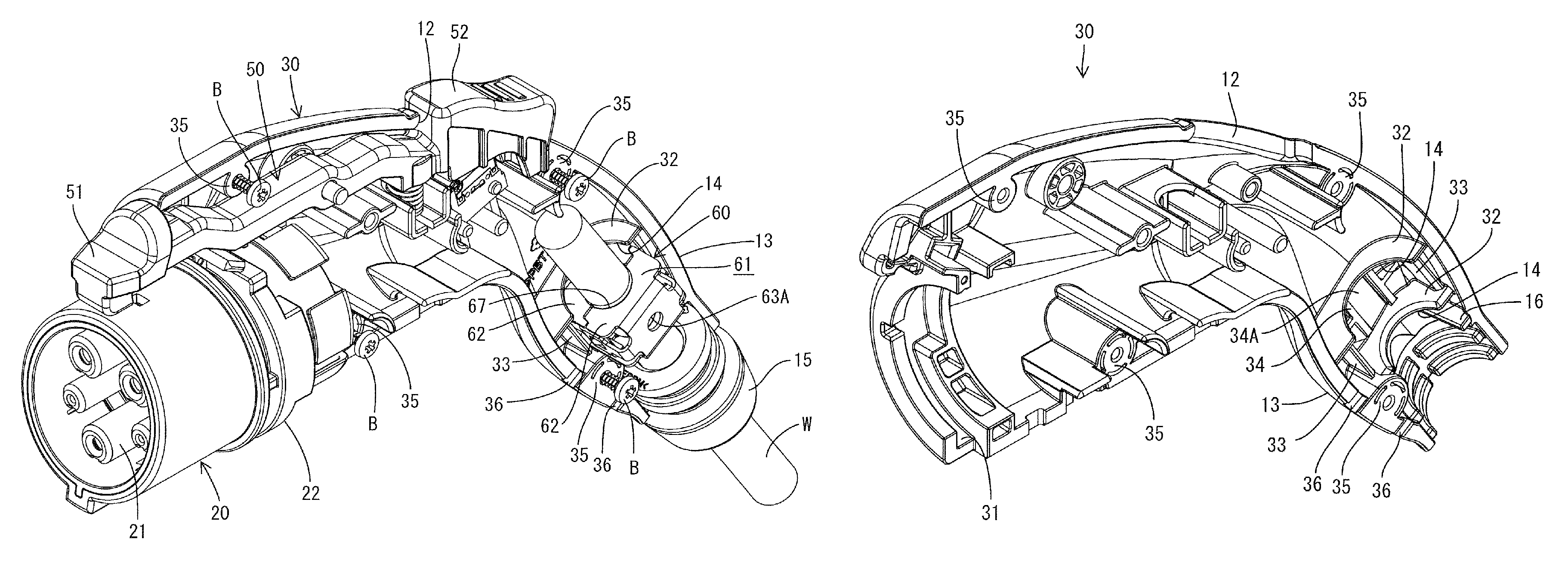 Self-locking wire holder mounted in a housing of a charging connector