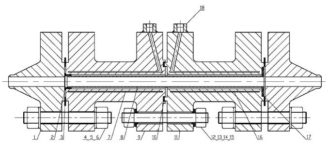 High-performance electrical isolation flange device resisting high temperature and high pressure
