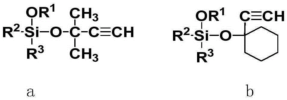 Alkoxy silane acetylenic silicon hydrogen addition inhibitor and preparation method thereof