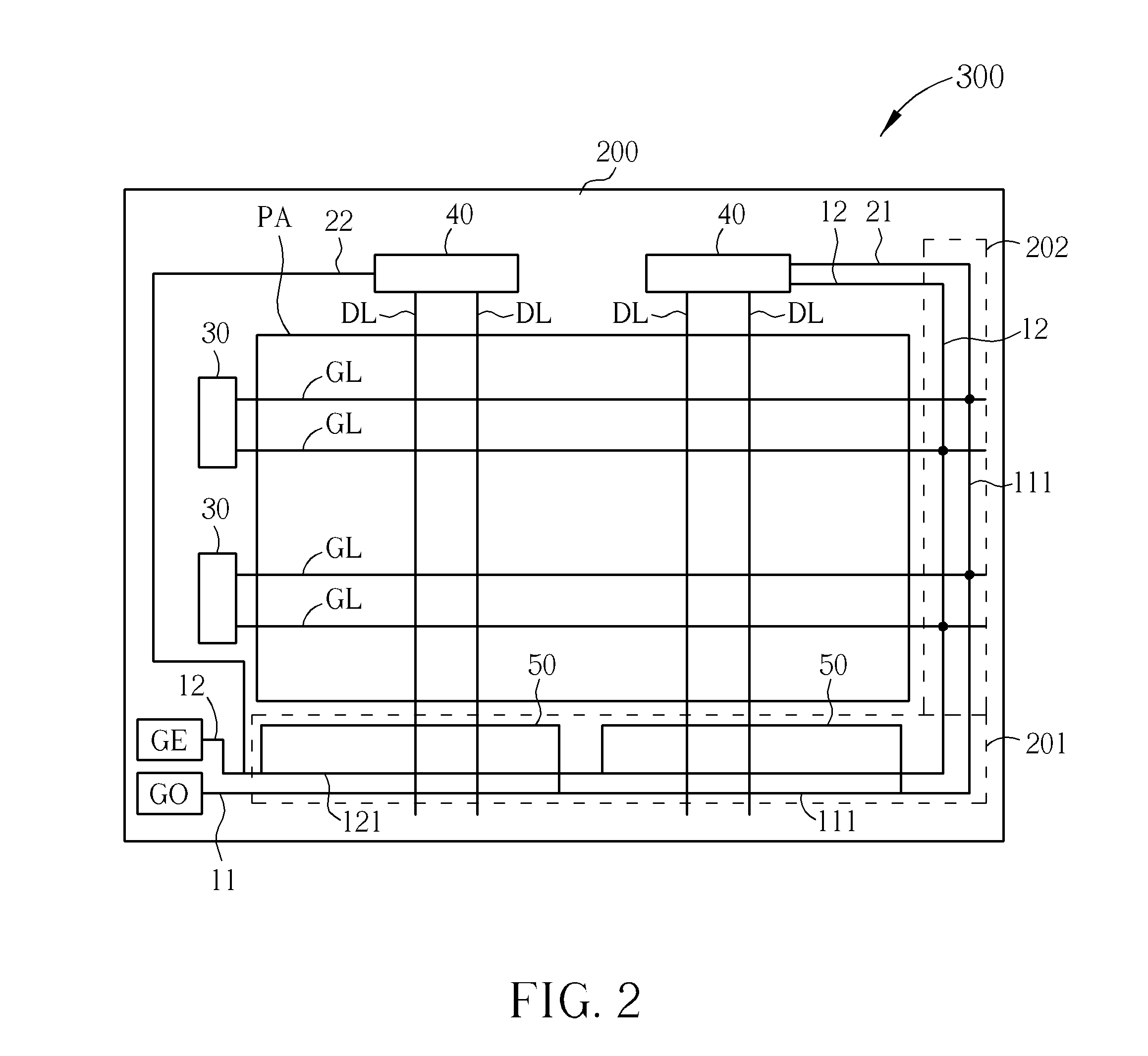 Display device having repair and detect structure