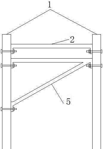 All-steel attached scaffold mounting method