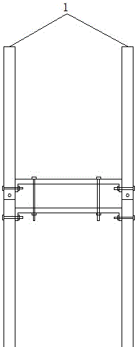 All-steel attached scaffold mounting method