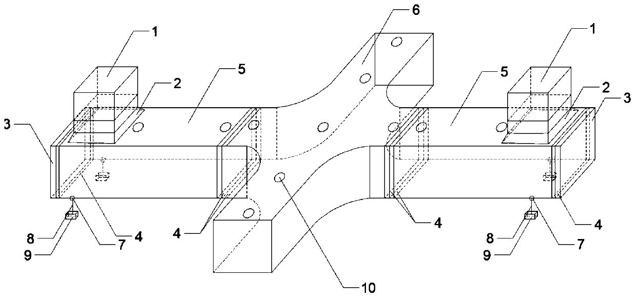 Complex-structure long and narrow space ventilation experiment device