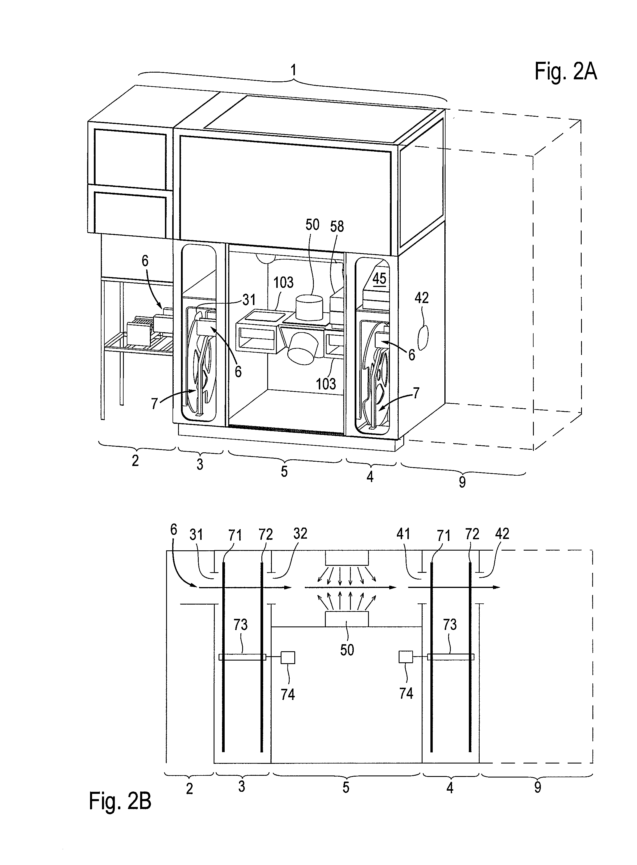 Installation for sterilizing objects by means of a radiation source