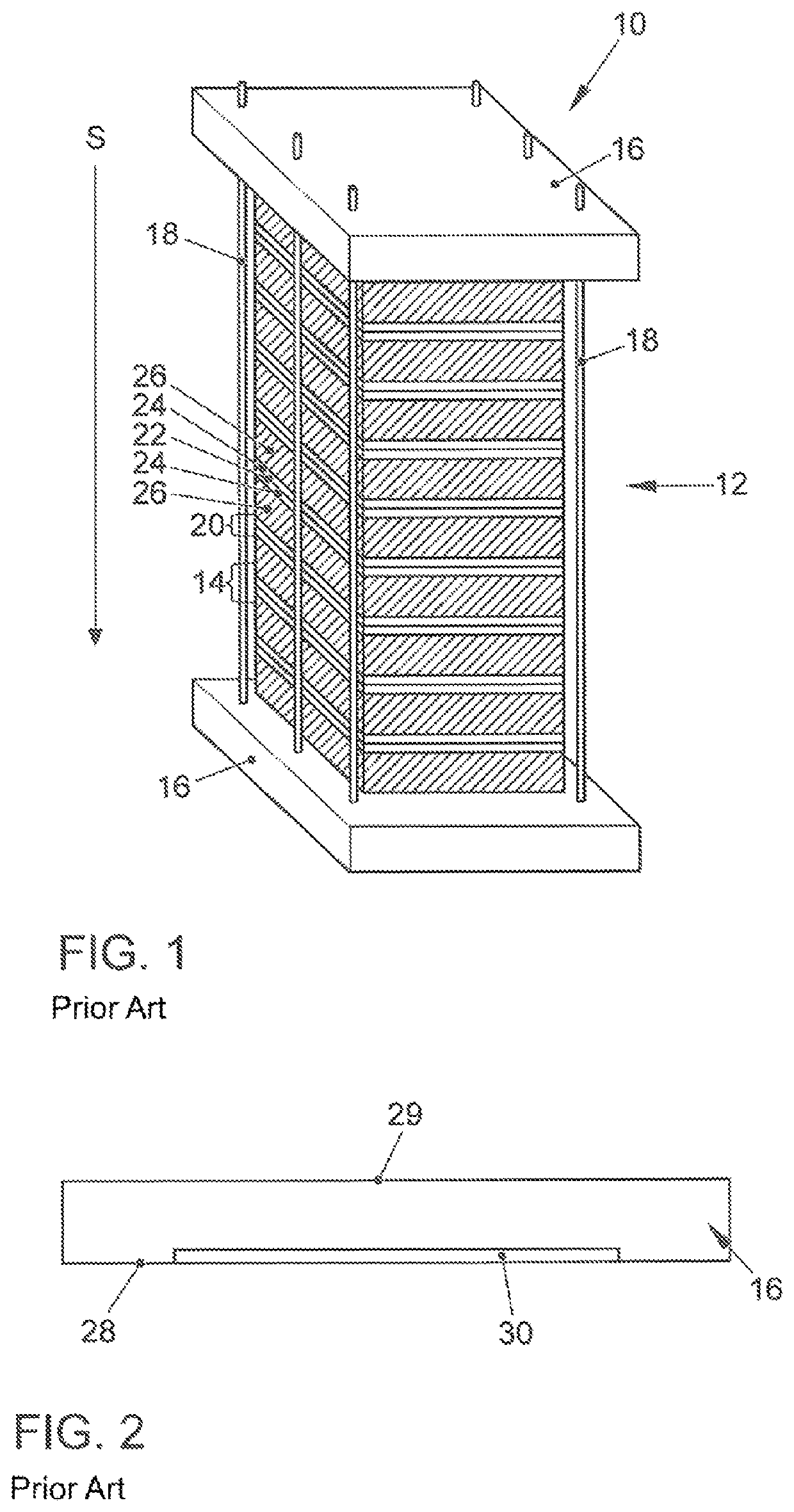 Electrical contact device for a fuel cell stack