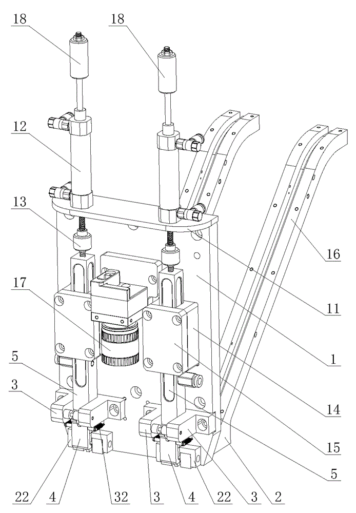 Head component inserting mechanism of straight insert type component inserting machine