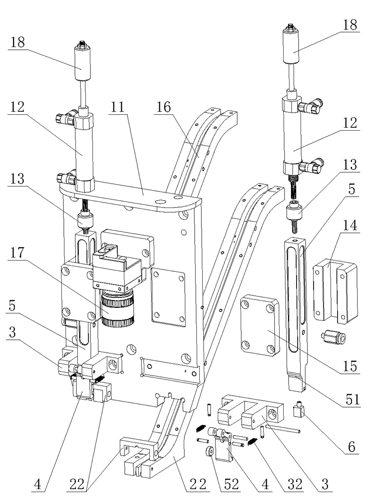 Head component inserting mechanism of straight insert type component inserting machine