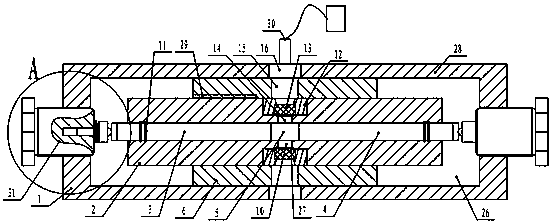 A high temperature and high confining pressure fluid-solid interaction test device and test method