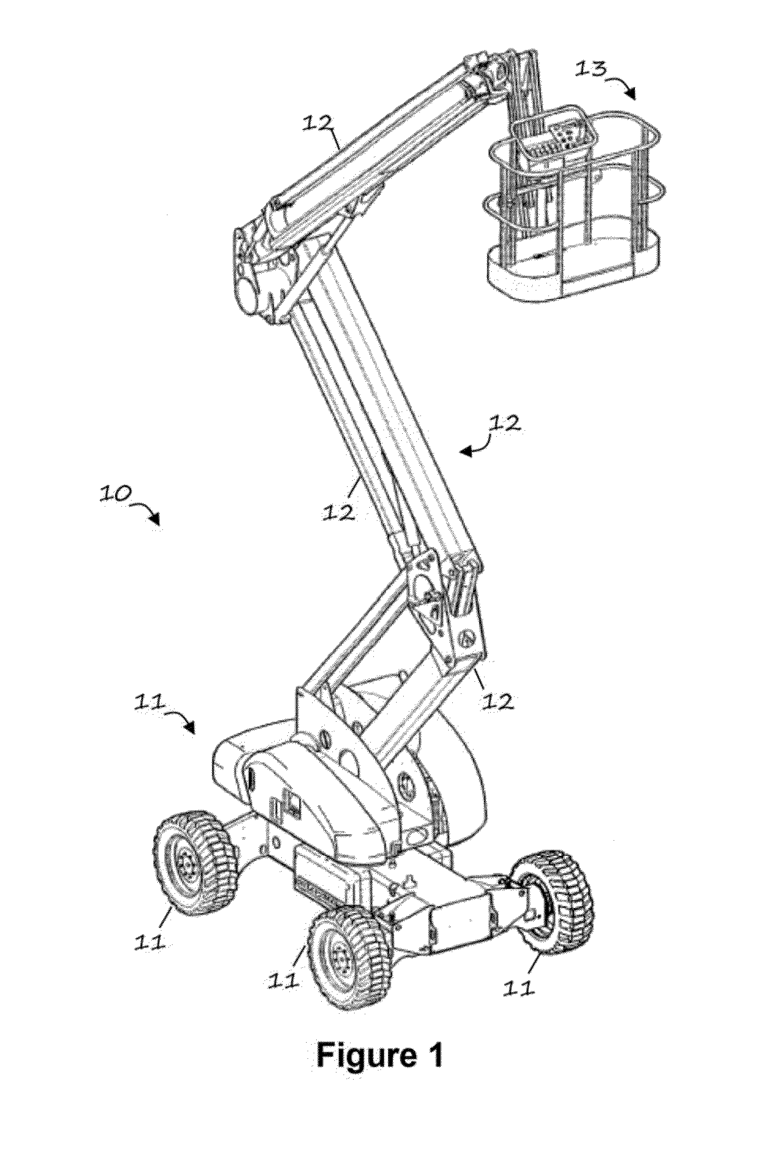Safety device for an aerial lift, a method of operation thereof, an aerial lift having the safety device, a kit of parts and a method of installation thereof for providing the safety device in an aerial lift