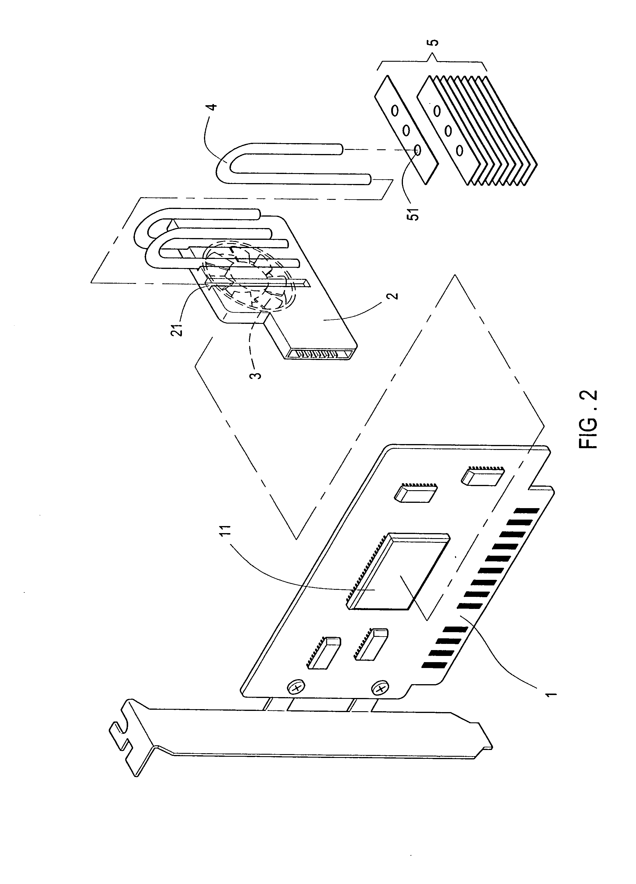 Heat dissipating structure of accelerated graphic port card