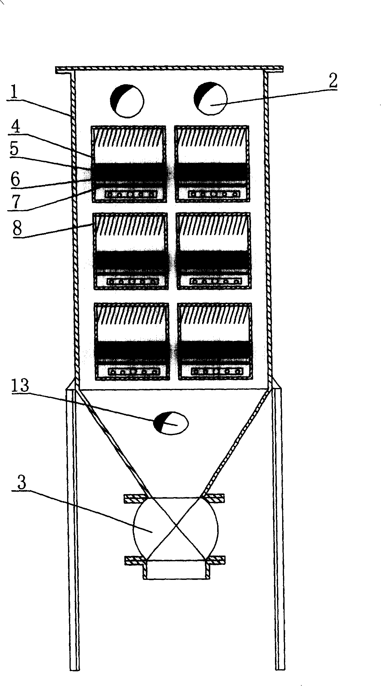 Granular-layer dust precipitator