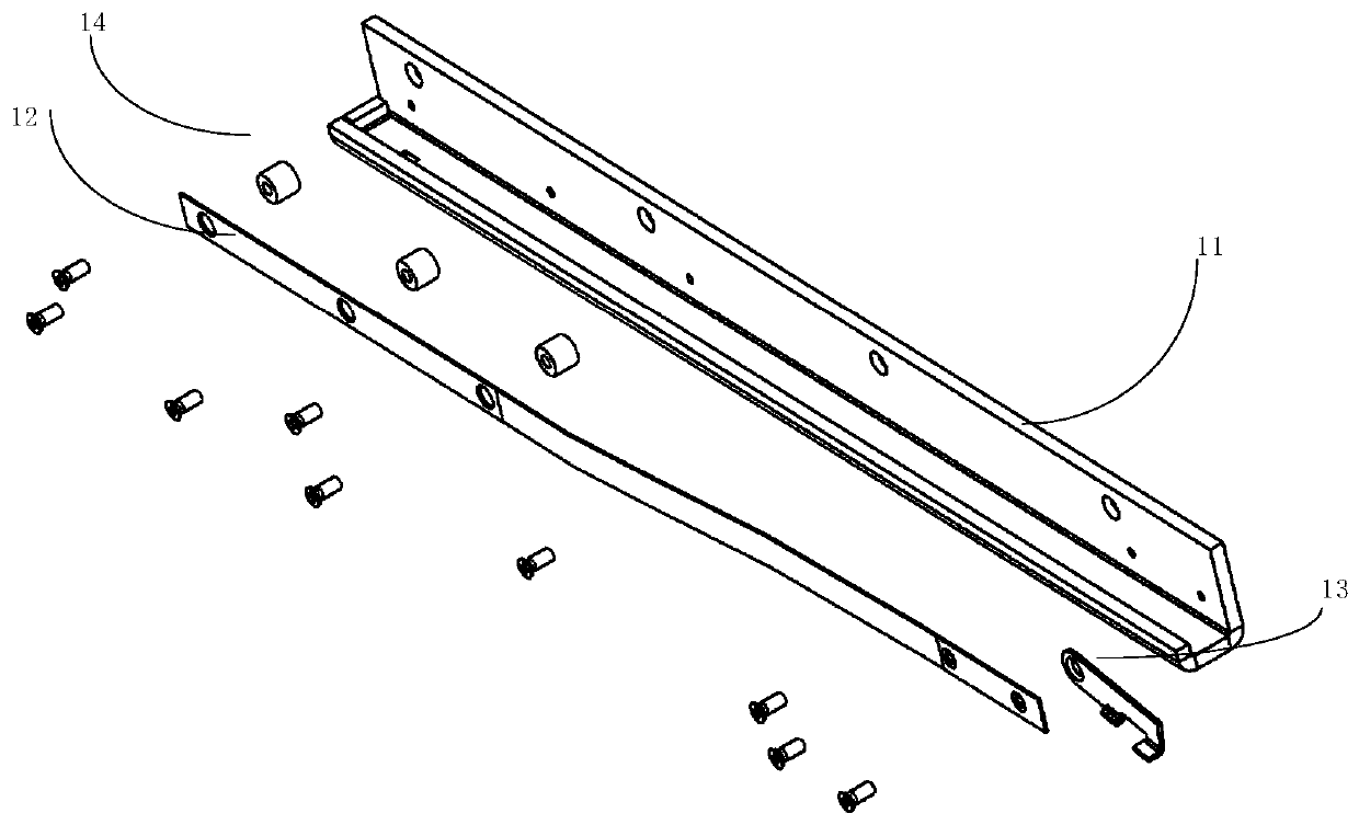 Rapid battery pack replacement device for floor scrubber and floor scrubber