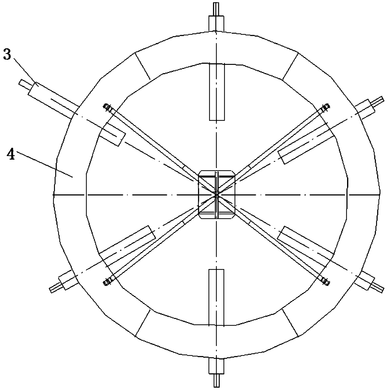 A transformer coil annular axial compression device and compression method