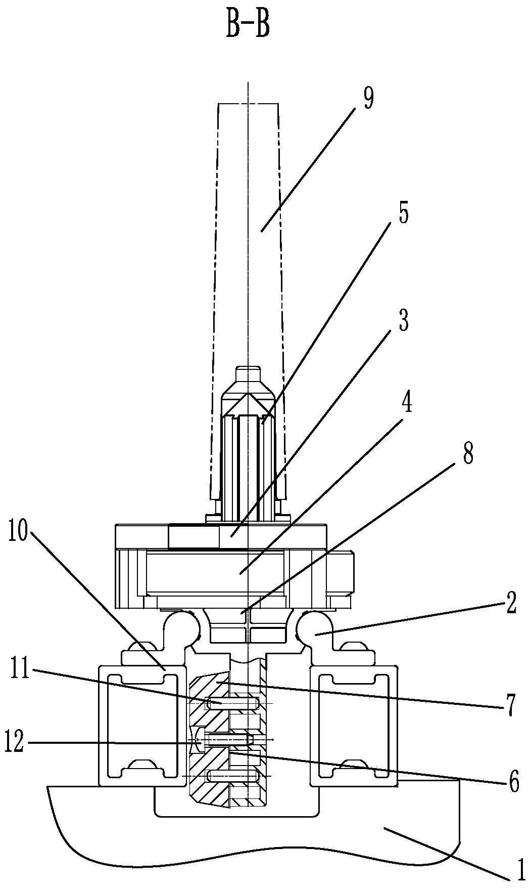 Tray fixed conveying device for collective doffing of spinning frame