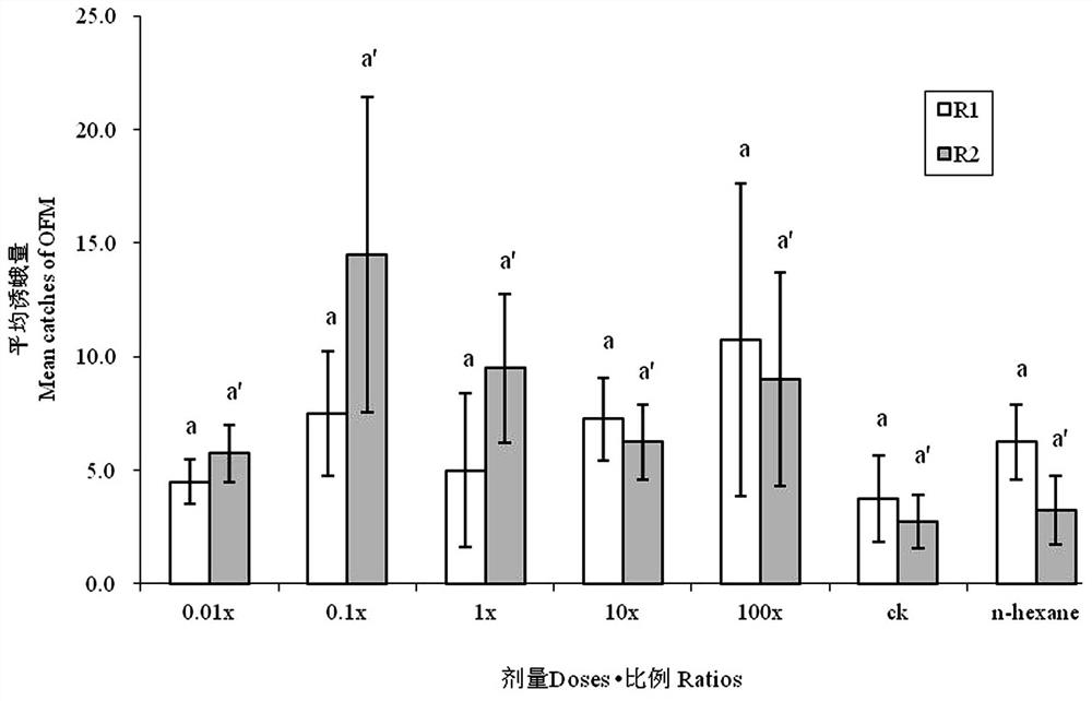 A kind of special attractant and control method for preventing and treating small pear borer