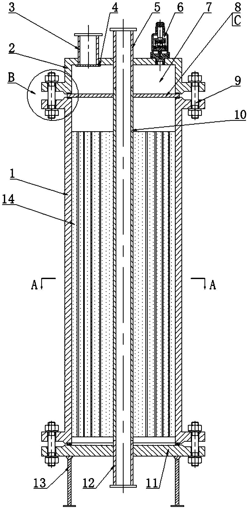Multi-layer net shaped staggered rib plate type hydrogen storage reaction device