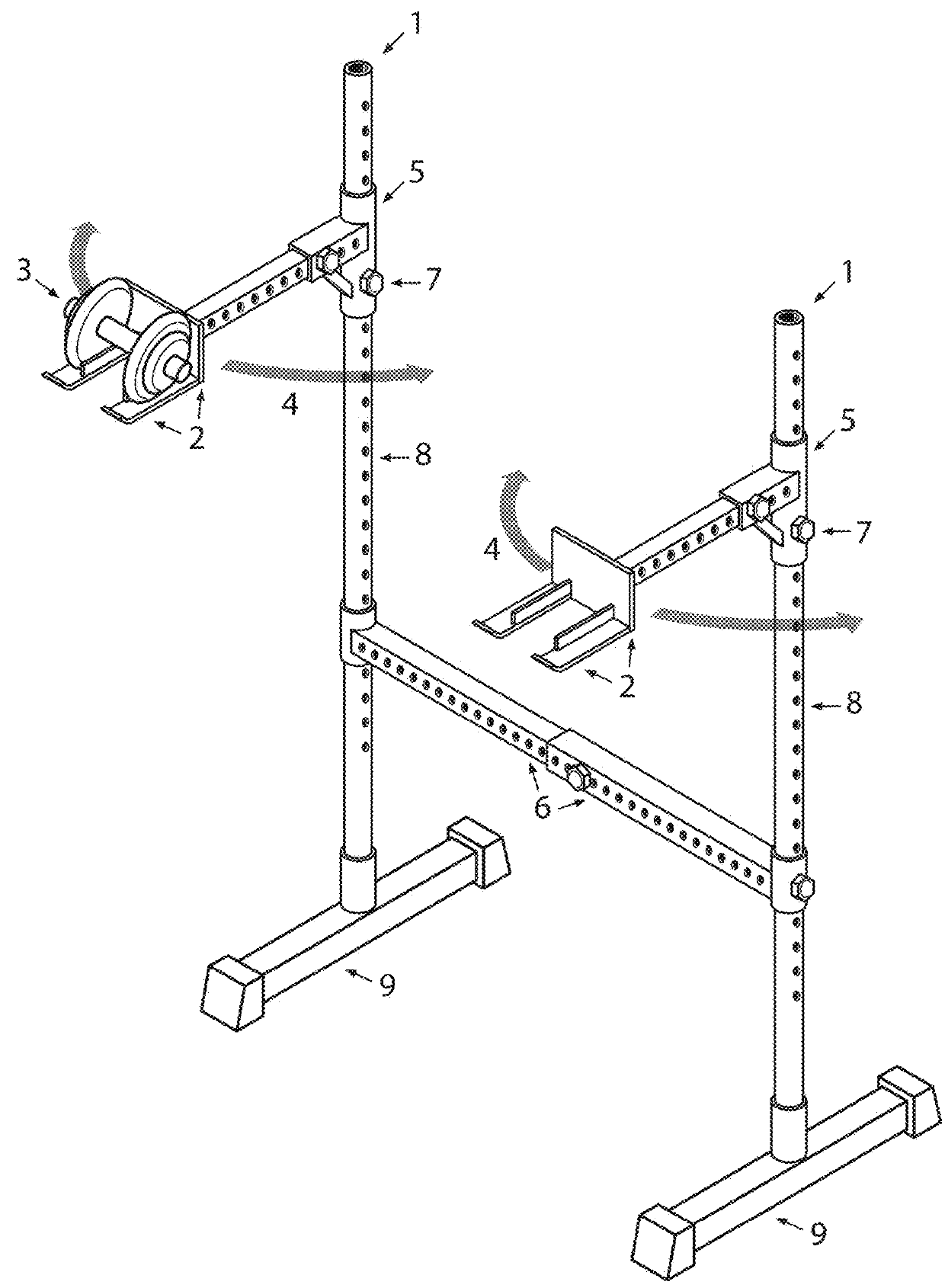 Device to Position Dumbbells for Exercise