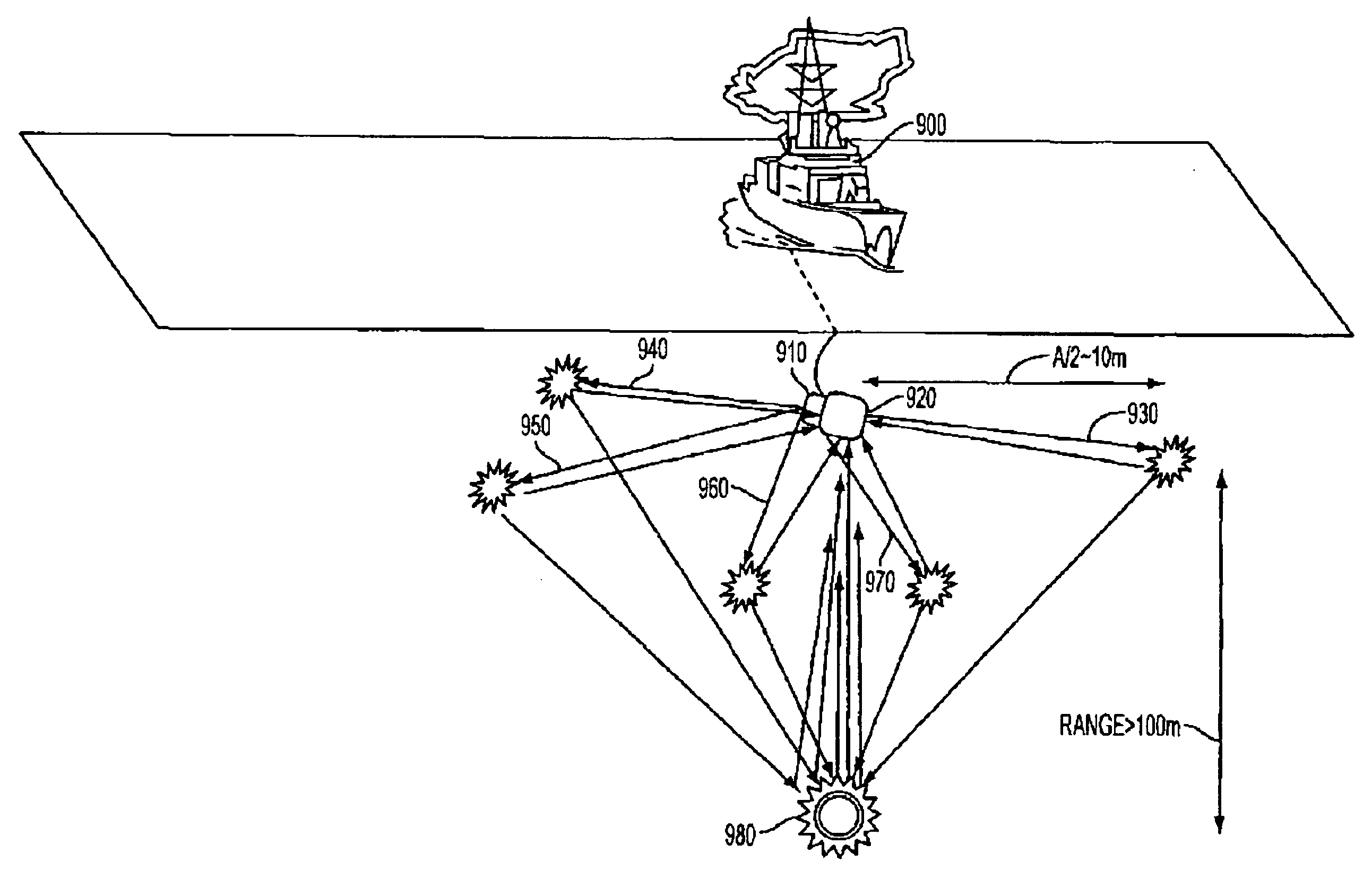 Acoustic and optical illumination technique for underwater charaterization of objects/environment