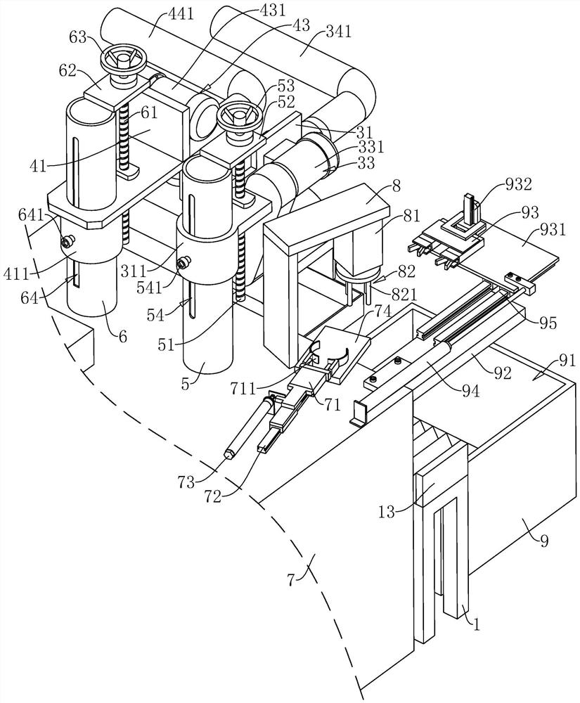 Brush head combing and trimming device